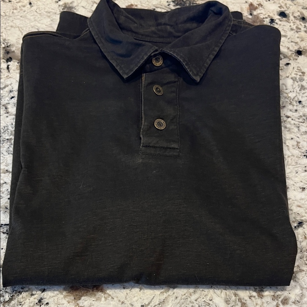 ❤️ 5/$25 Kuhl Chocolate Brown Polo Shirt with Contrast Stitching